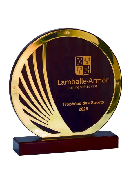 Trophée Bois et Métal Personnalisé - Réf FSP-153-01
