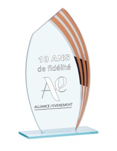 Trophée Verre Personnalisé - Réf FSP-162-21