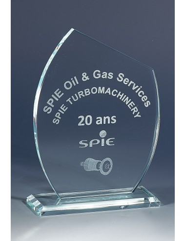 Trophée Verre Personnalisé - Réf FSP-169-01