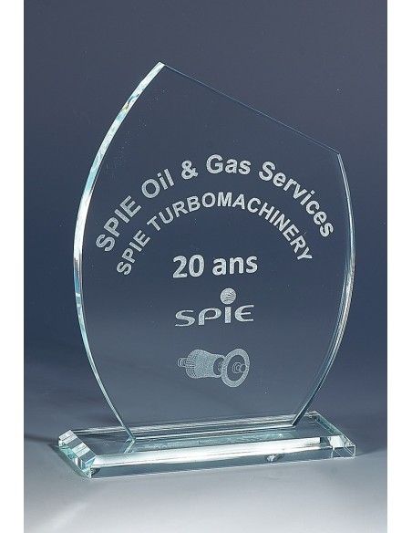 Trophée Verre Personnalisé - Réf FSP-169-02