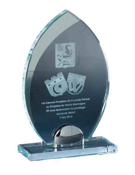 Trophée Verre Personnalisé - Réf FSP-171-33