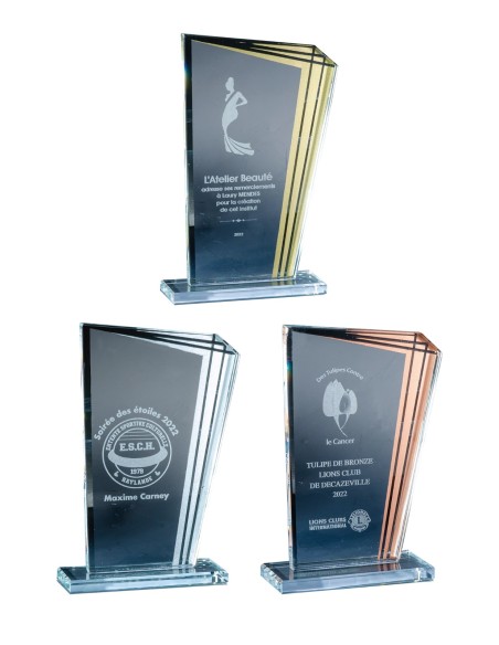 Trophée Verre Personnalisé - Réf FSP-172-42
