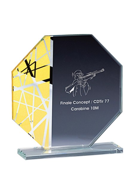 Trophée Verre Personnalisé - Réf FSP-173-21