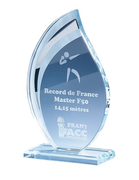 Trophée Verre Personnalisé - Réf FSP-170-02