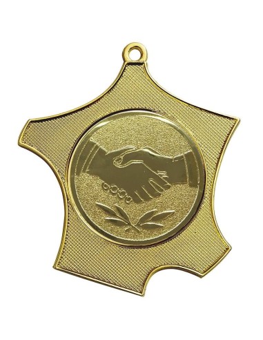 Médaille zamak carte de France 80x87mm Or, Argent et Bronze