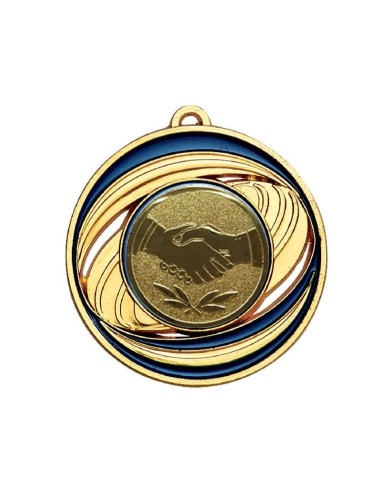 Médaille zamak ø50mm Or, Argent et Bronze / Bleu