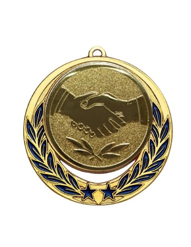 Médaille zamak ø70mm Or, Argent et Bronze / Bleu