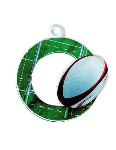 MEDAILLE ACRYLIQUE RUGBY 50mm