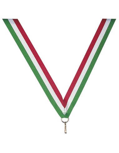 RUBAN VERT/BLANC/ROUGE LARGE 80X2,2cm