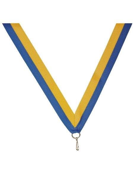 Ruban bleu/jaune large | Récompense de Qualité | R7A