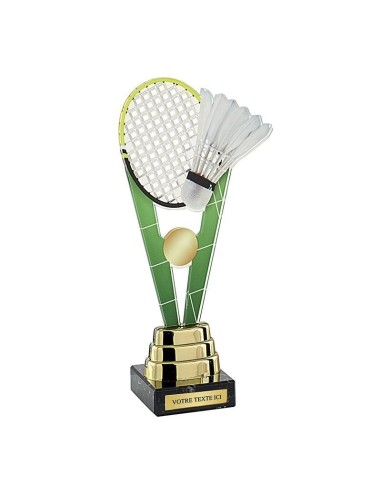 Trophée badminton 24cm 