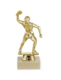 Trophée sujet metal or tennis de table masculin | Récompense de Qualité !