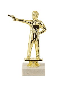 Trophée sujet abs or tir pistolet | Récompense de Qualité | SJ065-MSJ