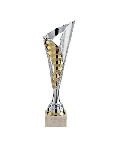 Coupe ABS Argent / Or hauteur 38cm
