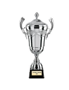 Coupe argent avec couvercle 100% metal | Récompense de Qualité | CP4314AV