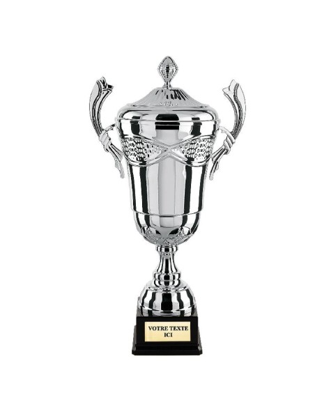 Coupe argent avec couvercle 100% metal | Récompense de Qualité | CP4314DV