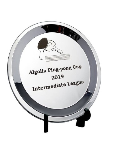 Trophée assiette métal - Dimension (cm) : Ø20