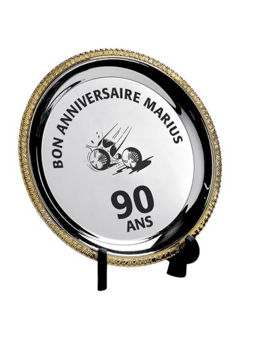 Trophée assiette métal - Dimension (cm) : Ø16