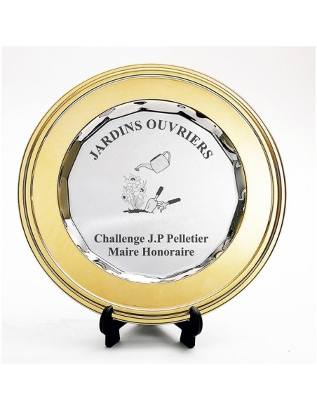 Trophée assiette laiton massif | Récompense de Qualité | PX4078B
