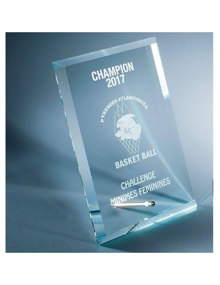 Trophée en Verre | Élégance et Distinction | TV4043A