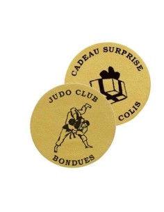 Centre souple adhésif ø 25mm fond or | Récompense de Qualité | G25R-20