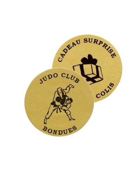 Centre souple adhésif ø 25mm fond or | Récompense de Qualité | G25R-20