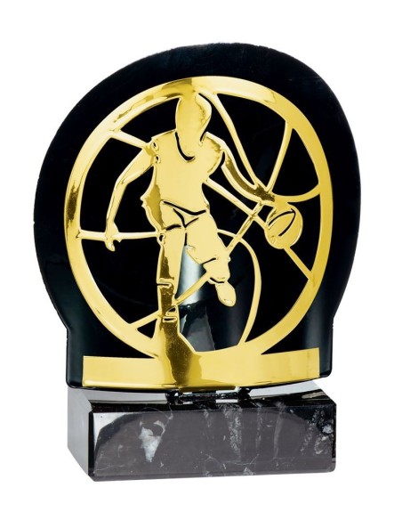 Trophée metal basket or | Récompense de Qualité | FSP-FX04