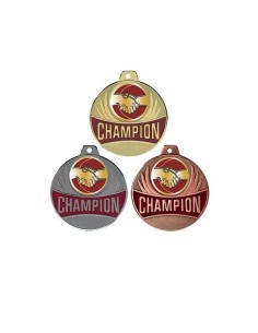 MEDAILLE 50MM CHAMPION AMITIE Or 3 couleurs