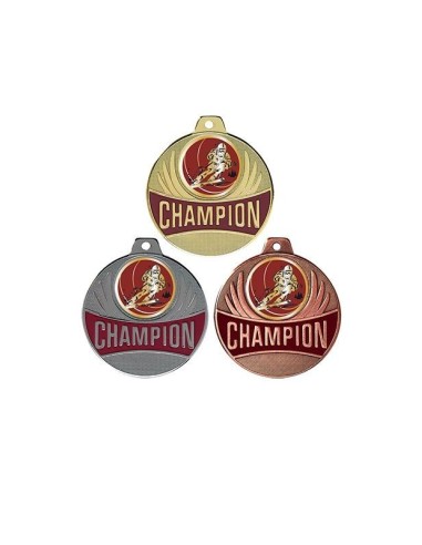 MEDAILLE 50MM CHAMPION SKI Or 3 couleurs