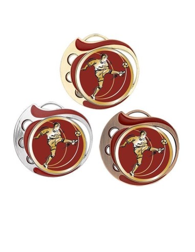 Médaille : Zamak émaillé Bordeaux - Diamètre : 70mm - Poids : 38 grammes - Finitions disponibles : Or-Argent-Bronze - Marquage au dos en option : Étiquette adhésive. Ces médailles au design unique sont une super récompense pour touts vos événements et compétitions!