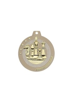 MEDAILLE 50MM ECHECS Or
