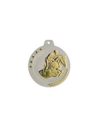 Médaille : Acier galvanisé mat et brillant - Diamètre : 50mm - Poids : 38 grammes - Finitions disponibles : Uniquement Or - Marquage au dos en option : Étiquette adhésive. Ces médailles bicolores sont une super récompense pour tous vos événements et compétitions!