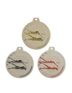 MEDAILLE 50MM NATATION Or 3 couleurs FSP-NQ10