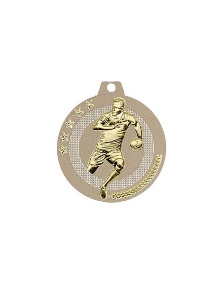 MEDAILLE 50MM RUGBY Or FSP-NQ12D