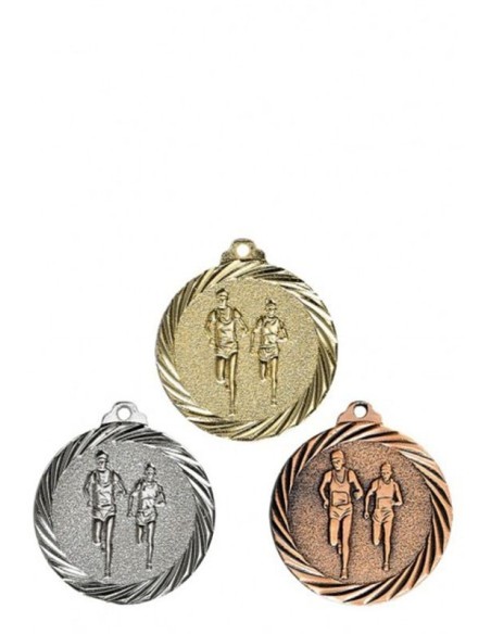 MEDAILLE 32MM COURSE Or 3 couleurs