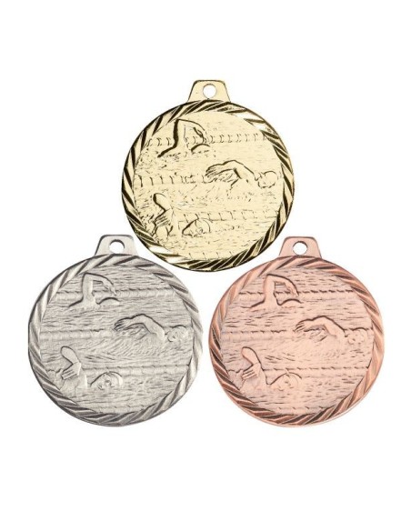 MEDAILLE 50MM NATATION Or, Argent, Bronze FSP-NZ21D