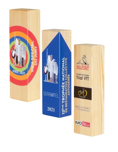 Trophée bois personnalisé - Réf FSP-BW21