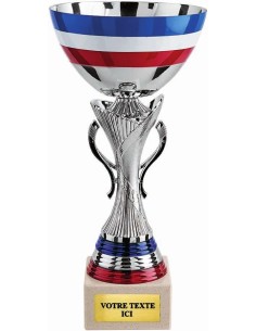Coupe argent/bleu/blanc/rouge | Récompense de Qualité | CP5254B