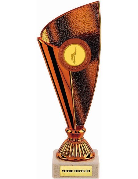 Trophée/coupe de Luxe - bronze/or/argent - métal - 13 x 8 cm