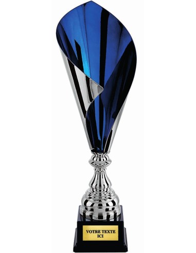 Coupe prestige argent/bleu(e) hauteur 61 cm