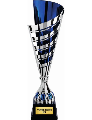 Coupe prestige argent/bleu(e) hauteur 53 cm