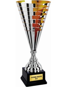 Coupe 100% metal argent/or | Récompense de Qualité | CP5287A