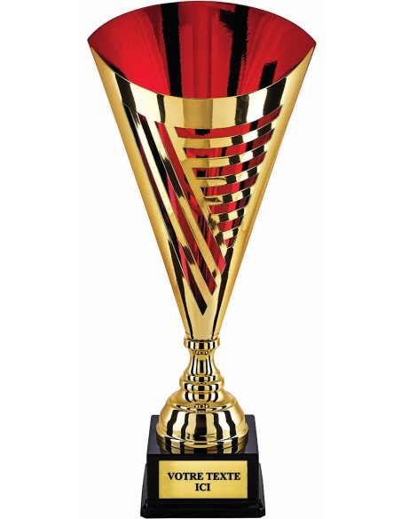 Coupe 100% metal or/rouge | Récompense de Qualité | CP5295C